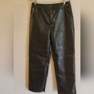 Faux Leather Womens NWT Black Pant Size XL